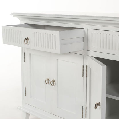 NOVASOLO Skansen Scandinavian White Painted Sideboard with 4 Doors - White Tree Furniture