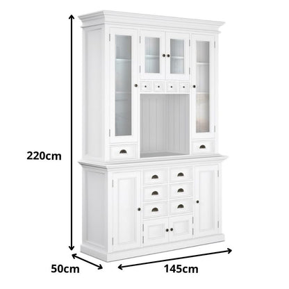 NOVASOLO HALIFAX White Kitchen Dresser BCA597 - White Tree Furniture