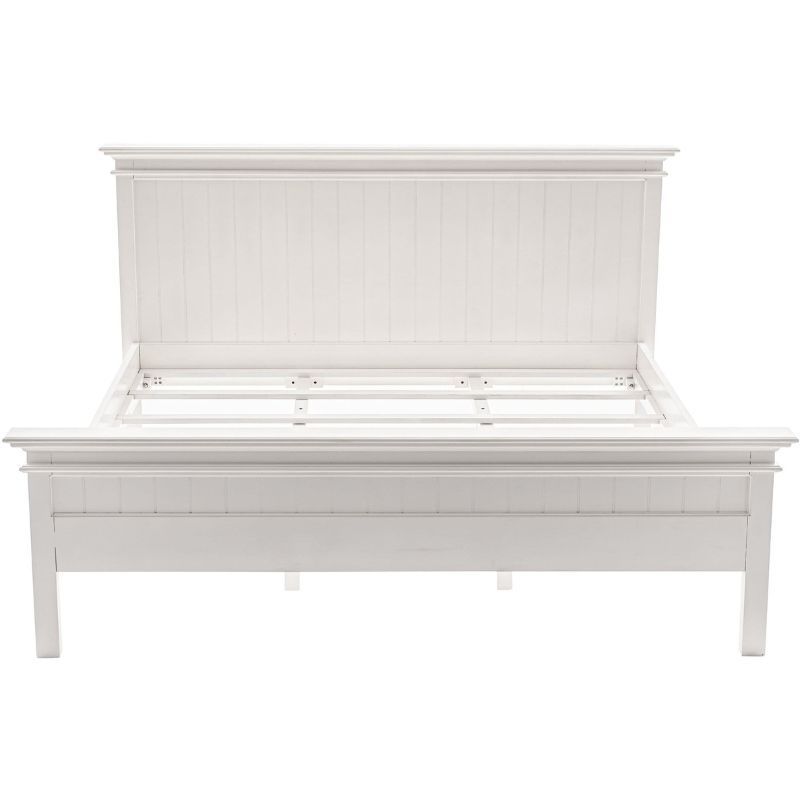 NOVASOLO Halifax White Painted Emperor Size Bed 200 x 200 cm BKE001-200 - White Tree Furniture