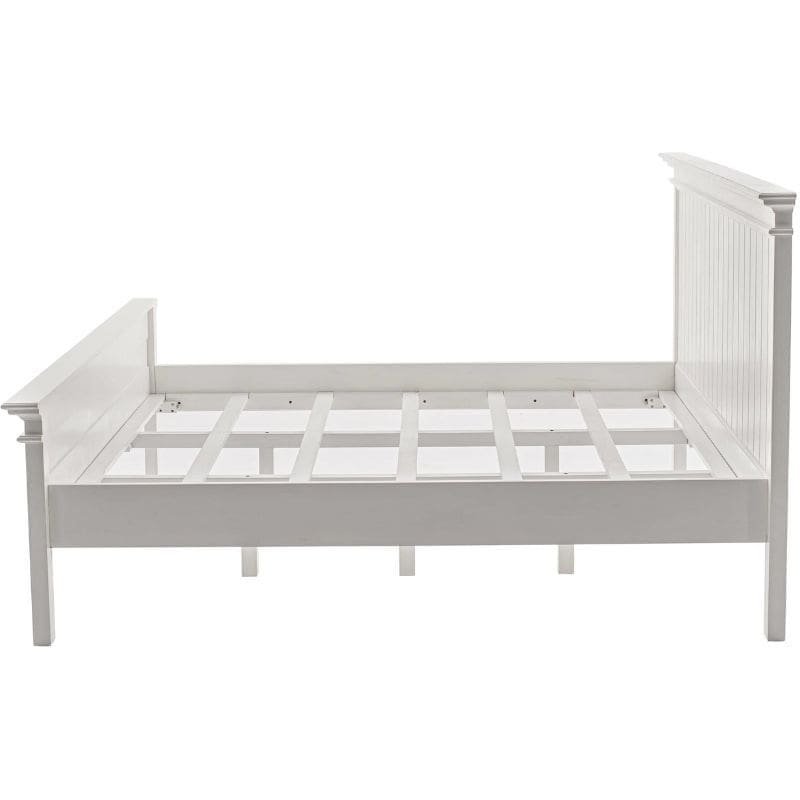 NOVASOLO Halifax White Painted Emperor Size Bed 200 x 200 cm BKE001-200 - White Tree Furniture