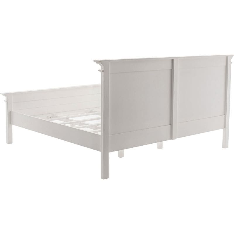 NOVASOLO Halifax White Painted Emperor Size Bed 200 x 200 cm BKE001-200 - White Tree Furniture