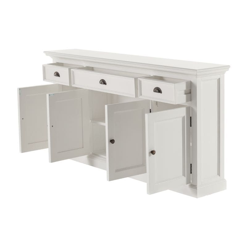 NOVASOLO Halifax White Painted Sideboard Console Table 165cm CA633 - White Tree Furniture