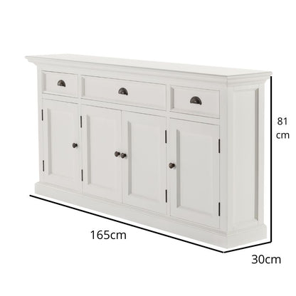 NOVASOLO Halifax White Painted Sideboard Console Table 165cm CA633 - White Tree Furniture