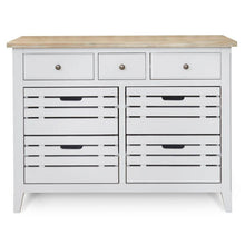 BAUMHAUS Signature Grey Small Sideboard w/ Limed Wood Top CFF02C - White Tree Furniture