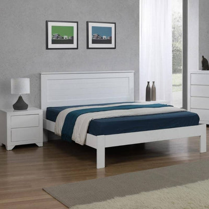 Etna White Painted 4 Foot Bed - White Tree Furniture