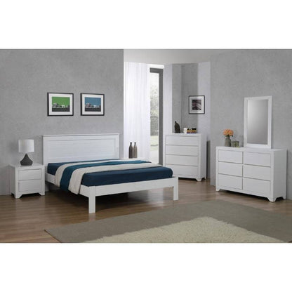 Etna White Painted 4 Foot Bed - White Tree Furniture