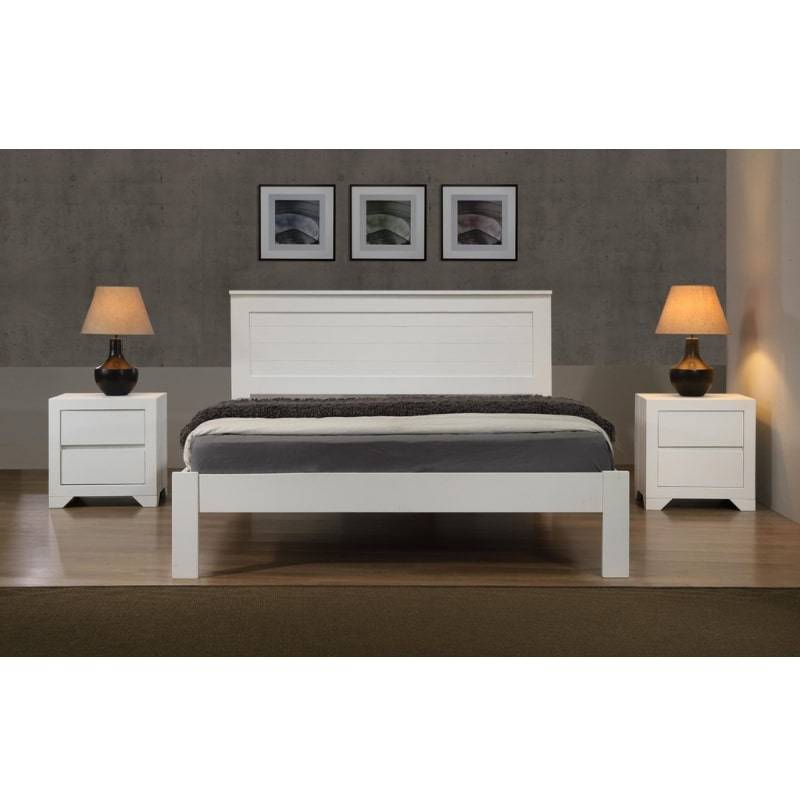 Etna White Painted King Size Bed - White Tree Furniture