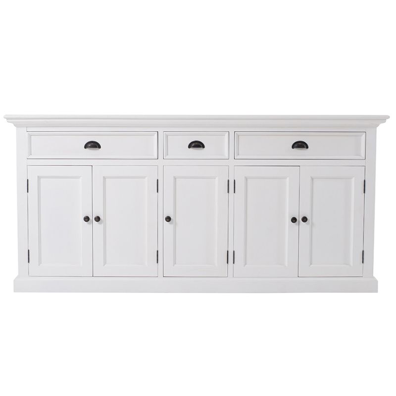 NOVASOLO Halifax Large White Sideboard with 5 Doors