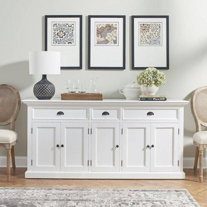 NOVASOLO Halifax Large White Sideboard with 5 Doors