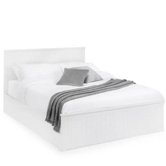 JULIAN BOWEN MAINE Double Ottoman Bed with Storage Space in Surf White