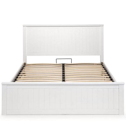 JULIAN BOWEN MAINE Double Ottoman Bed with Storage Space in Surf White