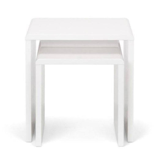 JULIAN BOWEN MANHATTAN High Gloss White Nest of Tables MAN302