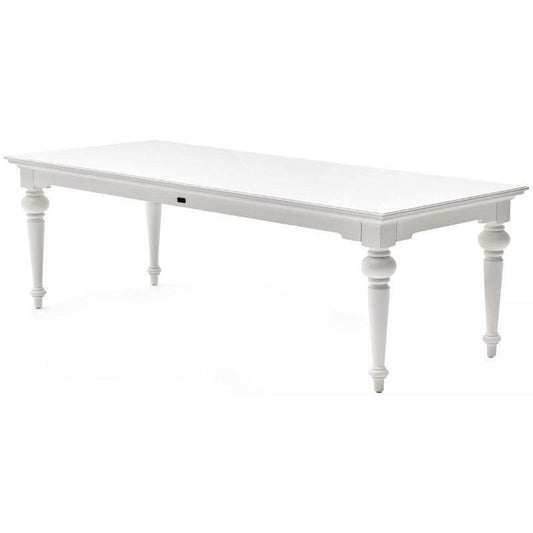 NOVASOLO Provence White Painted Rectangular Dining Table 240 cm T784 - White Tree Furniture