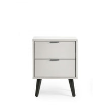 JULIAN BOWEN ALBA 2 Drawer Bedside in Silk Grey ALB007 - White Tree Furniture