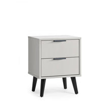 JULIAN BOWEN ALBA 2 Drawer Bedside in Silk Grey ALB007 - White Tree Furniture