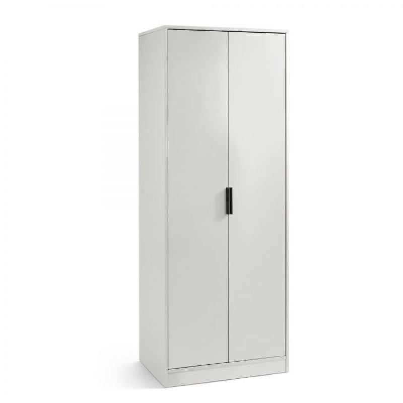 ALBA Tall Slim Wardrobe w/ 2 Doors in Silk Grey. Discover a wardrobe that you can fit almost anywhere and that offers a smooth silk grey finish