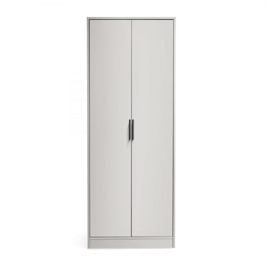 ALBA Tall Slim Wardrobe w/ 2 Doors in Silk Grey. Discover a wardrobe that you can fit almost anywhere and that offers a smooth silk grey finish