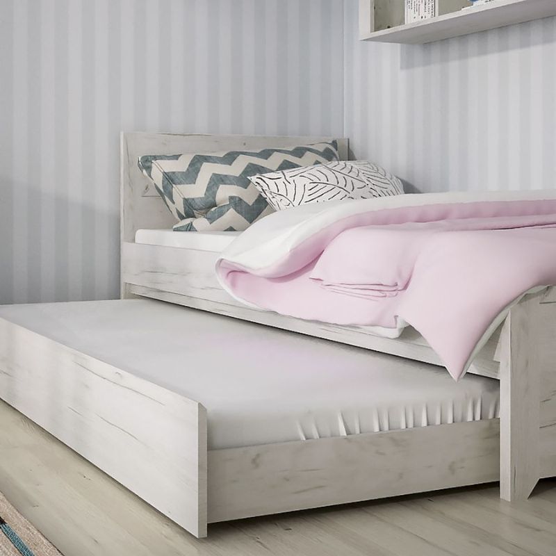 Angel White Single Bed with Underbed Drawer (Inc Slats) - White Tree Furniture