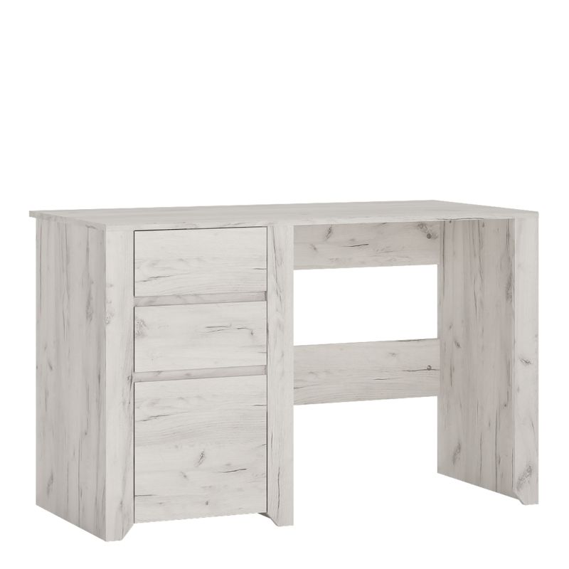 Angel White Desk w/ 3 Drawers - White Tree Furniture