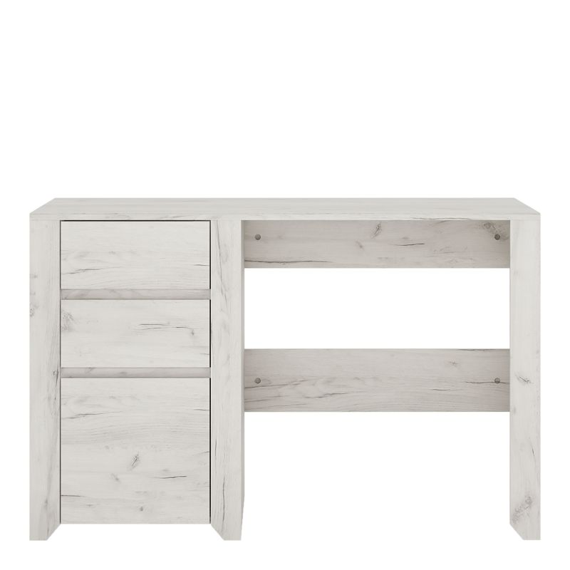 Angel White Desk w/ 3 Drawers - White Tree Furniture