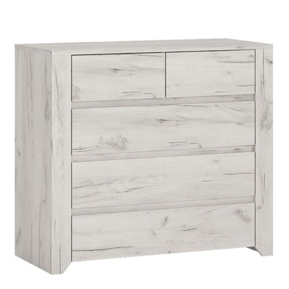 Angel White 2+3 Chest of Drawers - White Tree Furniture