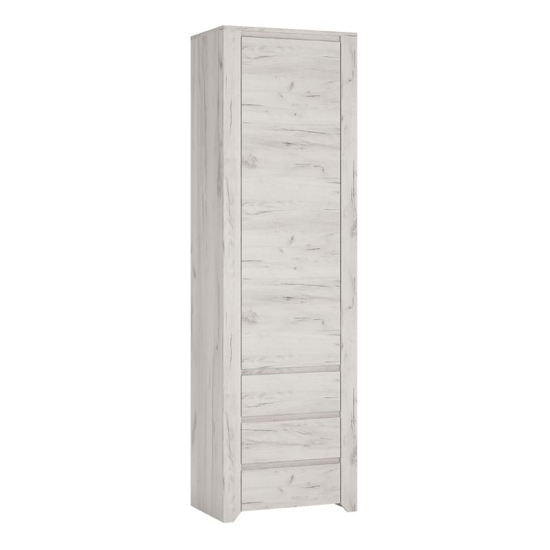 Angel Tall Narrow White Cupboard - White Tree Furniture