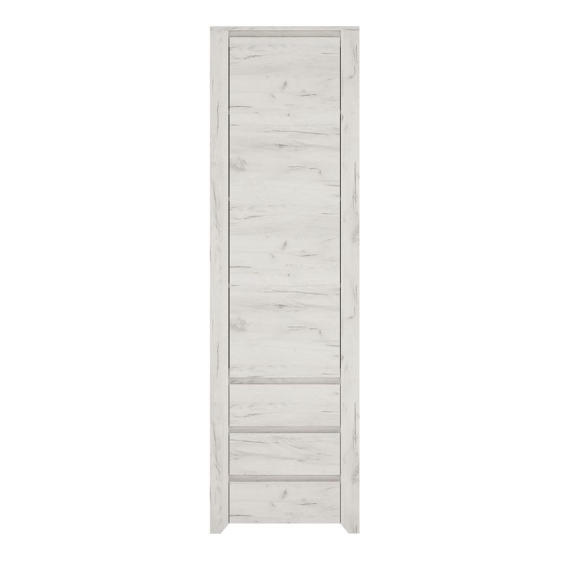 Angel Tall Narrow White Cupboard - White Tree Furniture