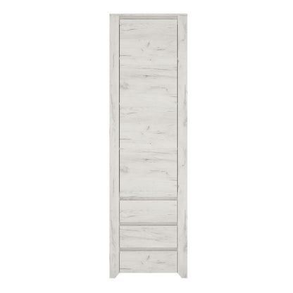 Angel Tall Narrow White Cupboard - White Tree Furniture