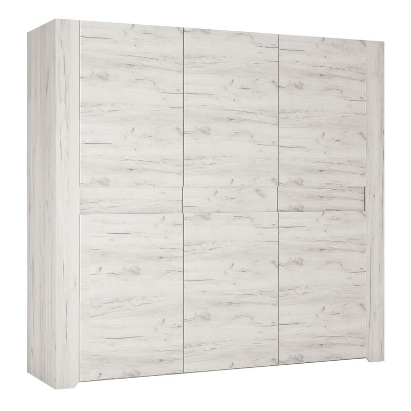 Angel White Wardrobe with 3 Doors - White Tree Furniture