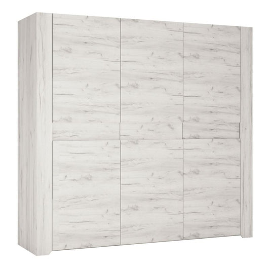 Angel White Wardrobe with 3 Doors - White Tree Furniture