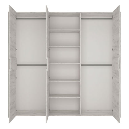 Angel White Wardrobe with 3 Doors - White Tree Furniture