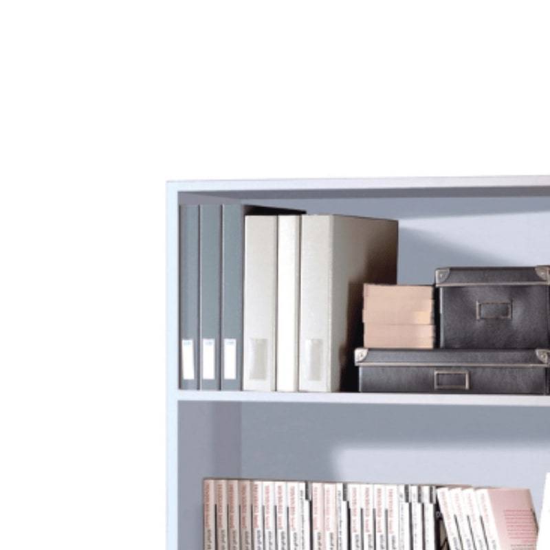 Arctic High Gloss White Bookcase with 5 Shelves 80cm - White Tree Furniture