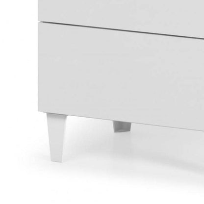 Arctic High Gloss White Chest of 2 Drawers - White Tree Furniture