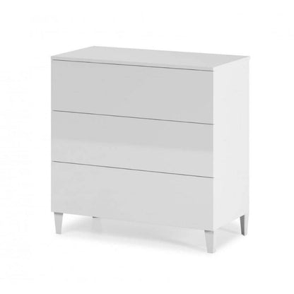 Arctic High Gloss White Chest of 3 Drawers - White Tree Furniture