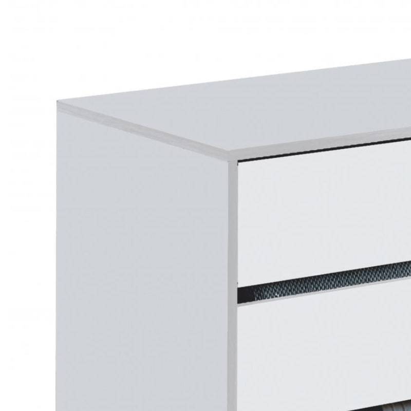 Arctic High Gloss White 3 Drawer Unit - White Tree Furniture