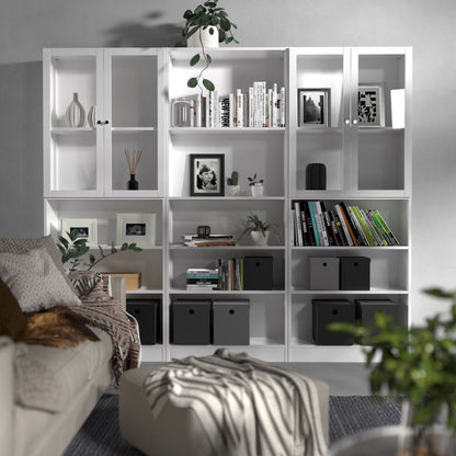 Basic White Tall Wide Bookcase w/ 4 Shelves - White Tree Furniture