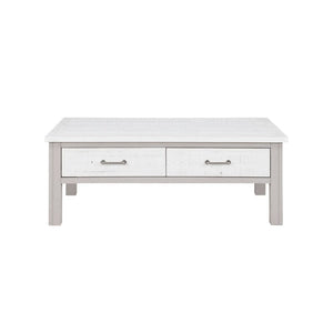 BAUMHAUS Greystone Reclaimed Coffee Table with 4 Drawers VTTG08A - White Tree Furniture