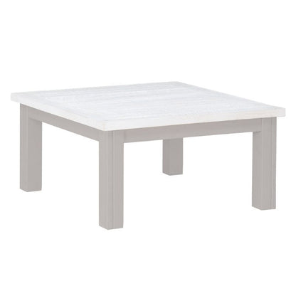 BAUMHAUS Greystone Reclaimed Low Square Coffee Table VTTG08B - White Tree Furniture