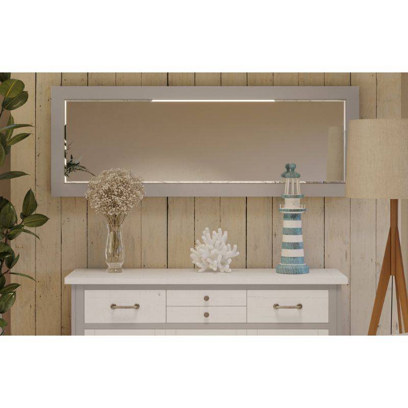 Baumhaus Greystone Reclaimed Extra Long Wall Mirror - White Tree Furniture