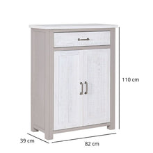 Baumhaus Greystone Reclaimed Shoe Storage Cupboard VTTG20A - White Tree Furniture