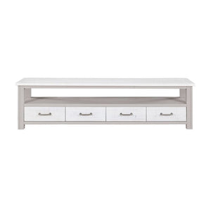 Baumhaus Greystone Reclaimed Widescreen TV Cabinet 180cm VTTG09B - White Tree Furniture