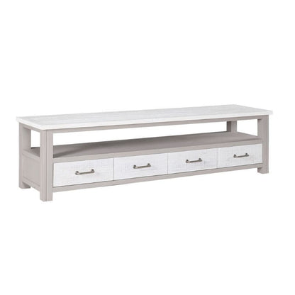 Baumhaus Greystone Reclaimed Widescreen TV Cabinet 180cm VTTG09B - White Tree Furniture