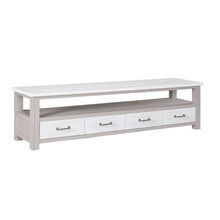 Baumhaus Greystone Reclaimed Widescreen TV Cabinet 180cm VTTG09B - White Tree Furniture