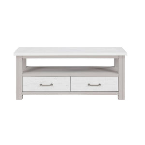 BAUMHAUS Greystone Reclaimed Widescreen TV Cabinet 110cm VTTG09A - White Tree Furniture