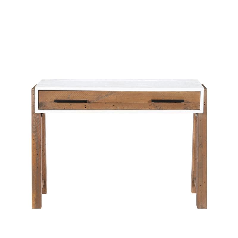 Baumhaus Trinity Reclaimed Hidden Home Office Desk / Dressing Table VWP06A - White Tree Furniture