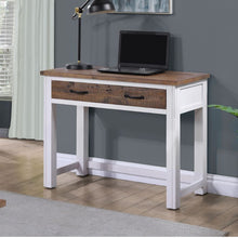 Baumhaus Splash of White Reclaimed Hidden Space Saver Desk in White & Weathered Wood VTTW06A - White Tree Furniture