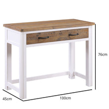 Baumhaus Splash of White Reclaimed Hidden Space Saver Desk in White & Weathered Wood VTTW06A - White Tree Furniture