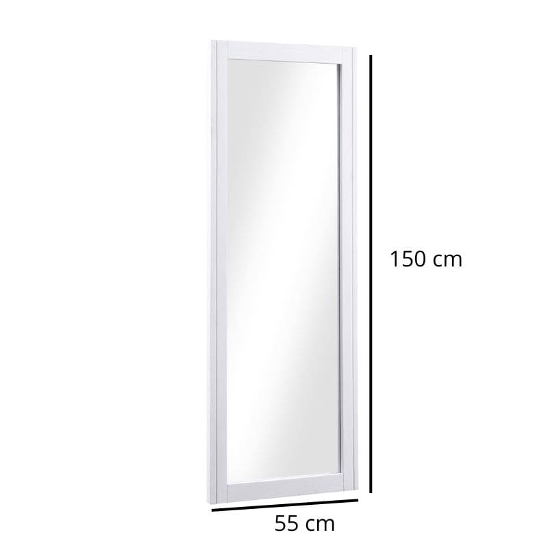 BAUMHAUS Splash of White Extra Long Wall Mirror 150cm VTTW16A - White Tree Furniture