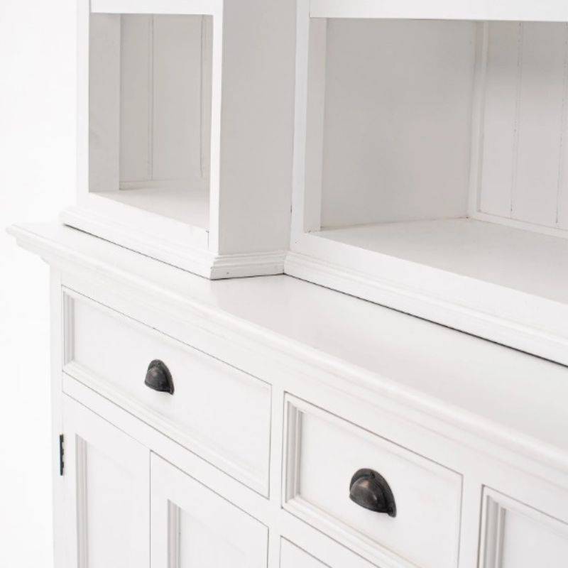 Novasolo Halifax White Kitchen Hutch Cabinet BCA605 - White Tree Furniture