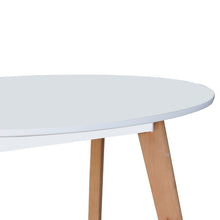 Belgium Oval Coffee Table in Matt Gloss White - White Tree Furniture